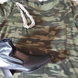 Sanctuary Green Camo T-shirt Dress